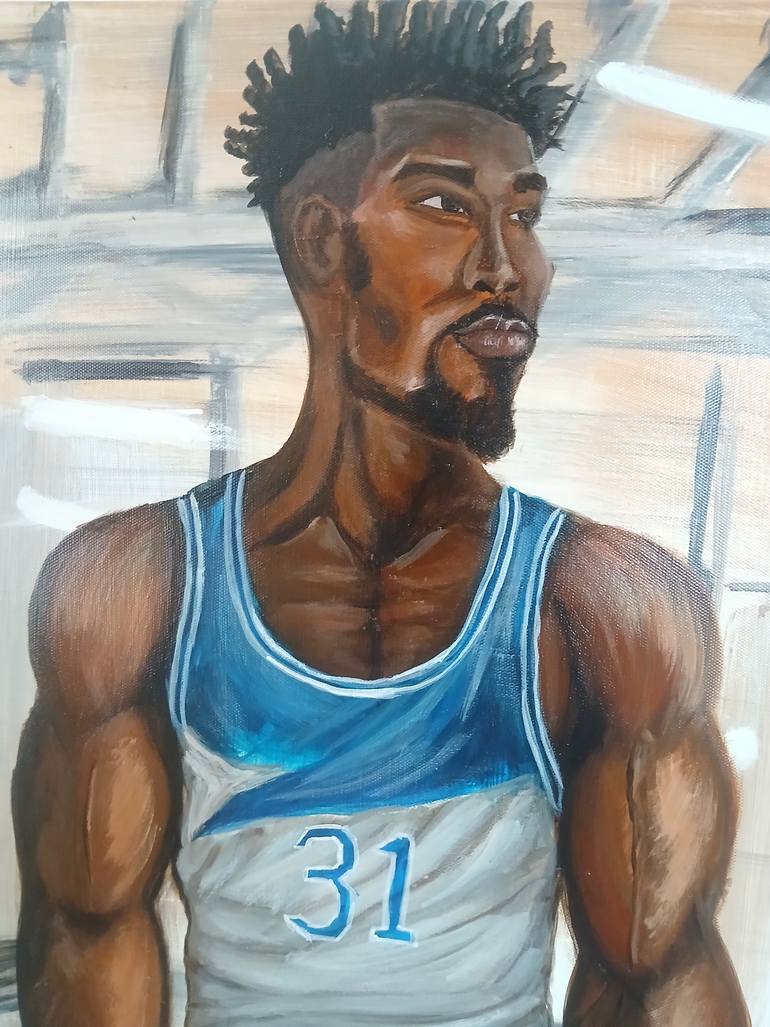 Original Modernism Nude Painting by Kemar Reid