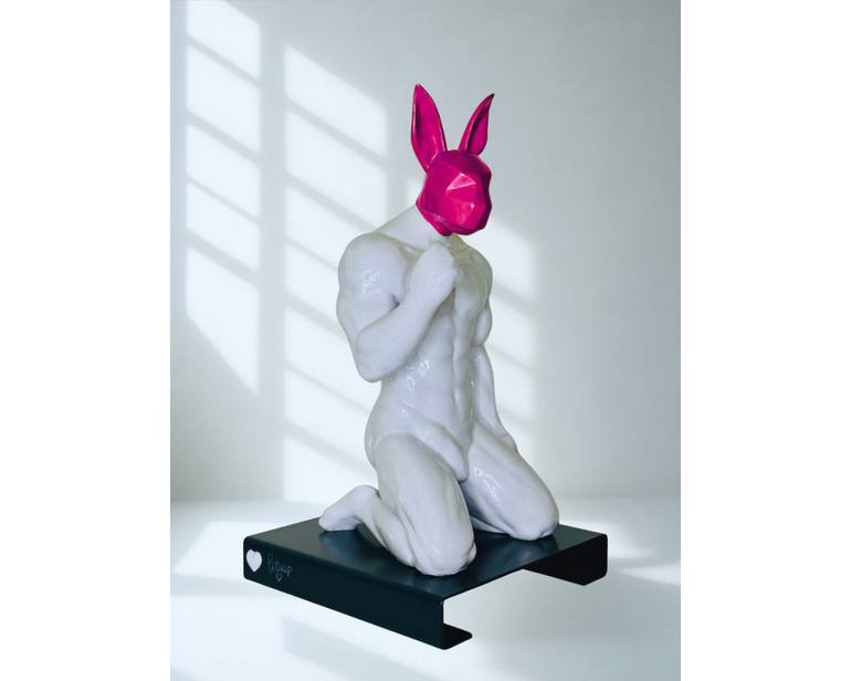 Original Pop Art Men Sculpture by Pornobunny By Totocop