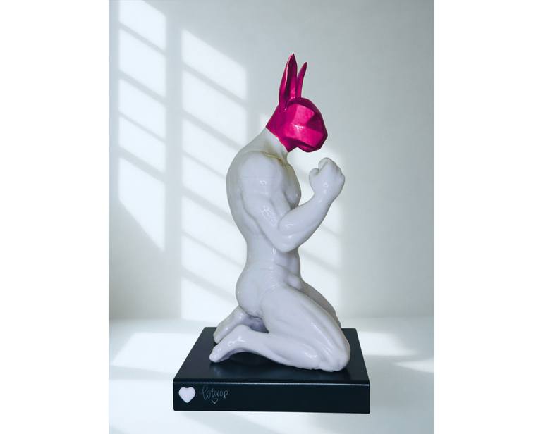 Original Pop Art Men Sculpture by Pornobunny By Totocop