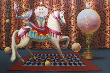Print of Surrealism Horse Paintings by Loretta Fasan
