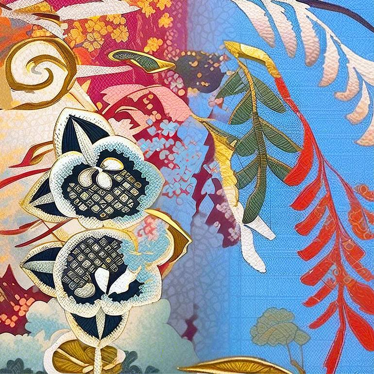 Original Abstract Expressionism Botanic Digital by Masanobu Tsuda