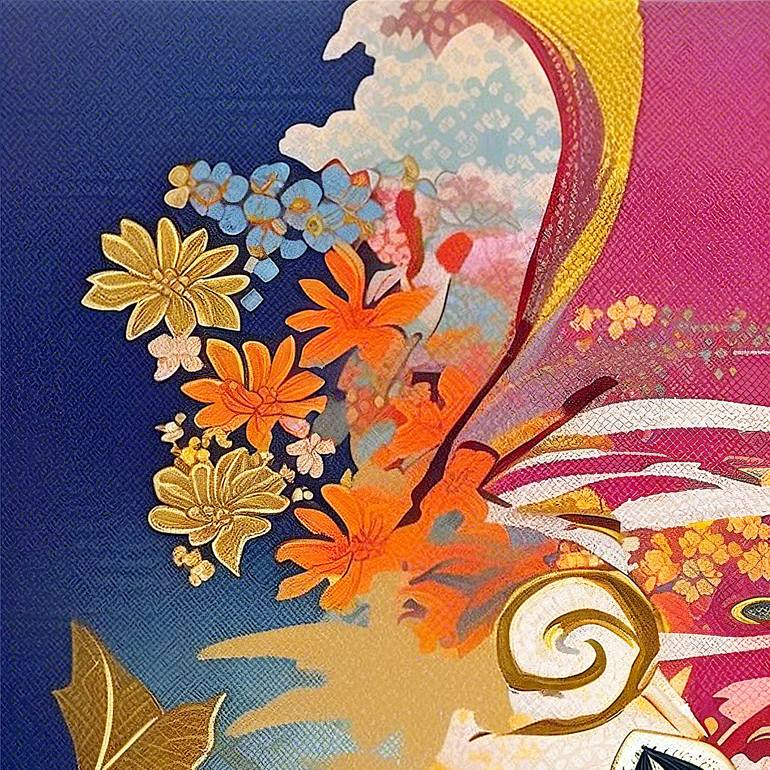 Original Abstract Expressionism Botanic Digital by Masanobu Tsuda