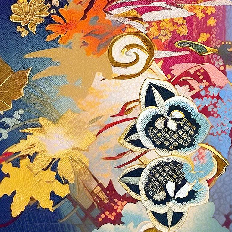 Original Abstract Expressionism Botanic Digital by Masanobu Tsuda