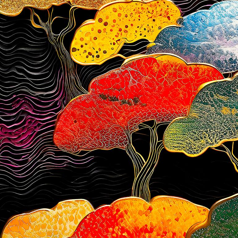 Original Abstract Garden Digital by Masanobu Tsuda