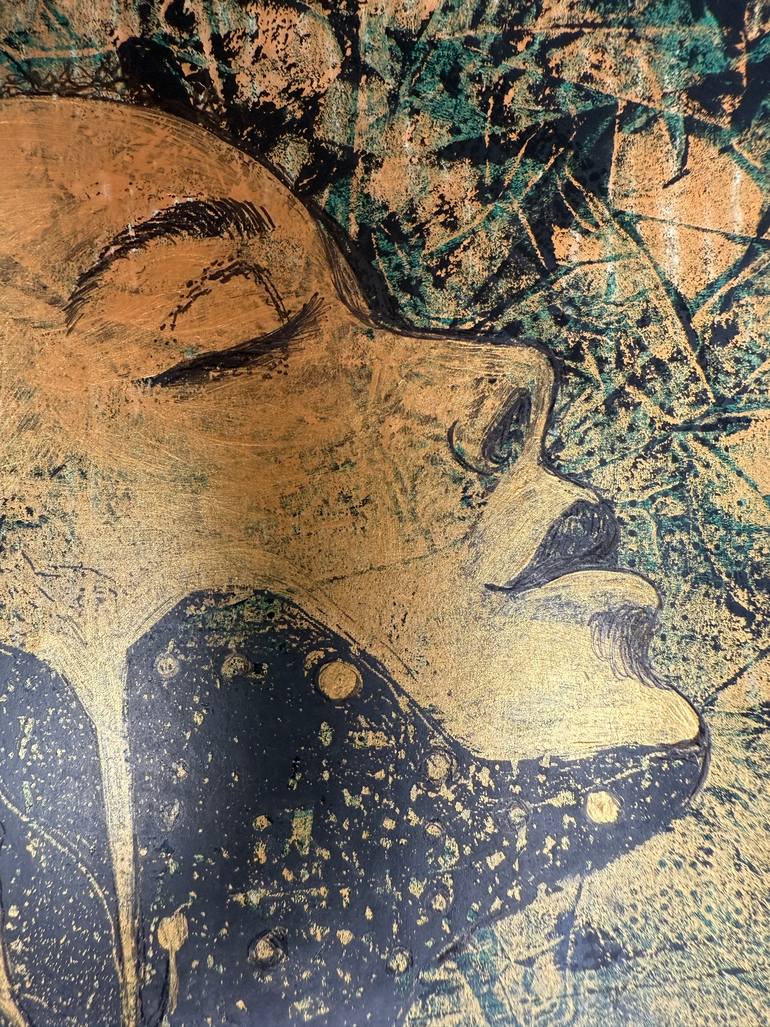 Original Abstract Women Mixed Media by Natalie Yurpal