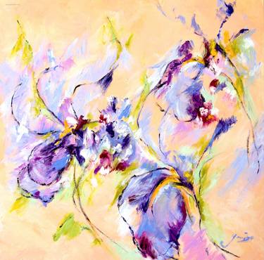 Original Abstract Floral Paintings by jan raats