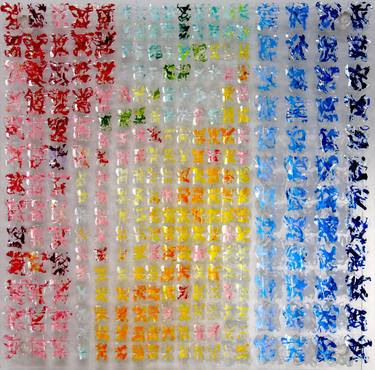 Original Geometric Abstract Mixed Media by Jan Raats