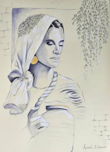 Original Portraiture Religion Drawings by Kessah Eleanor