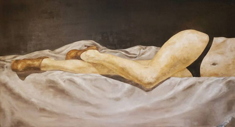 Original Realism Nude Painting by Krista Straume