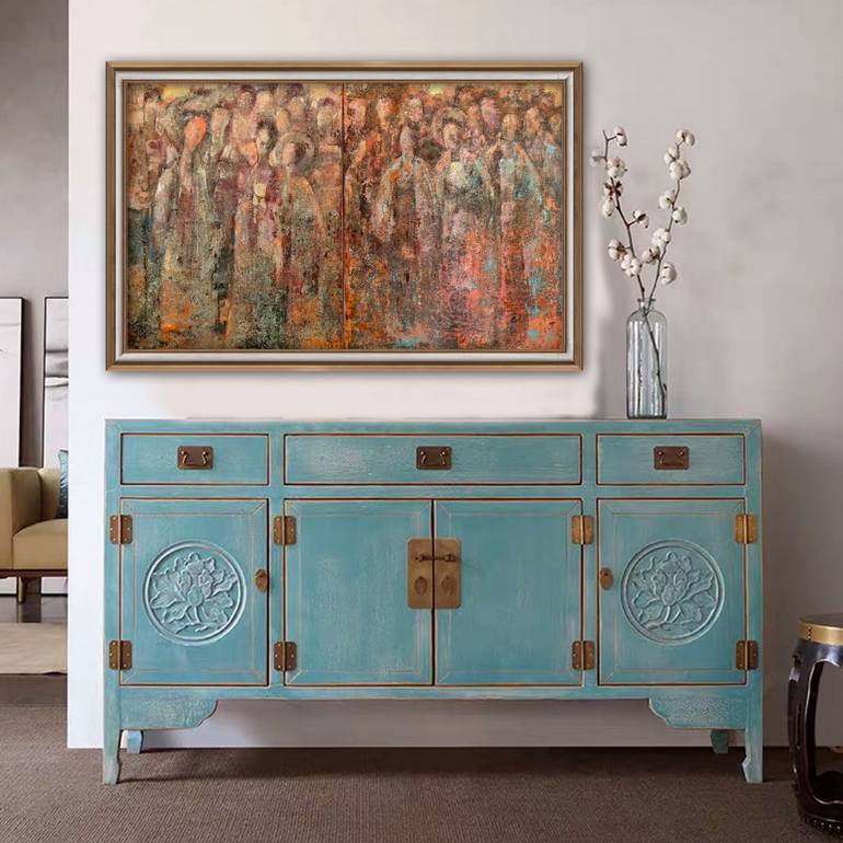 Original Abstract Politics Painting by Xiaoyu Cheng