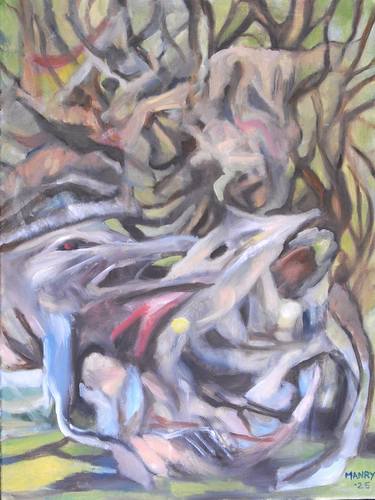 Original Abstract Expressionism Landscape Painting by Douglas Manry