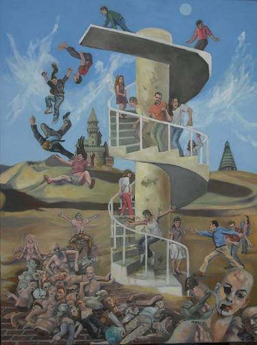 Original Surrealism Politics Paintings by Douglas Manry