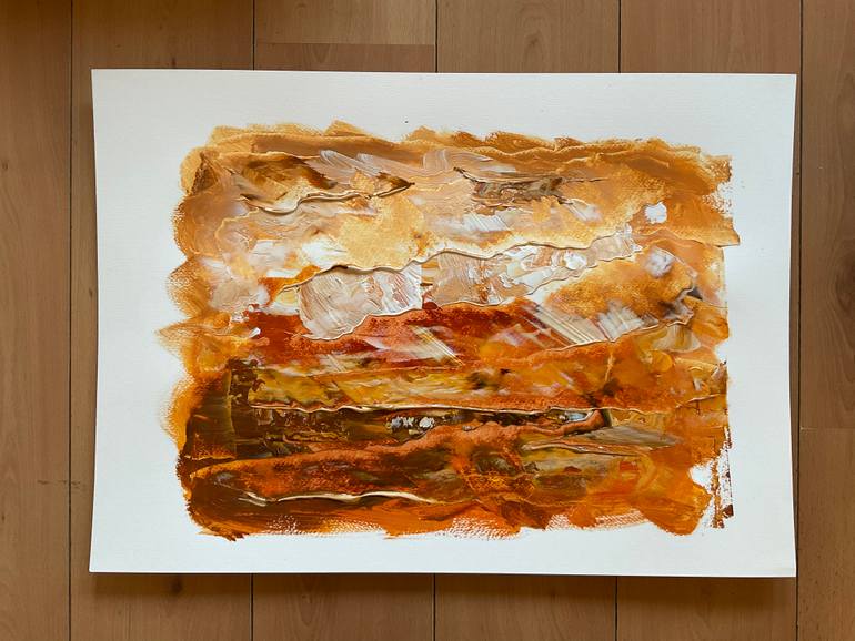 Original Impressionism Beach Painting by Auke Mulder