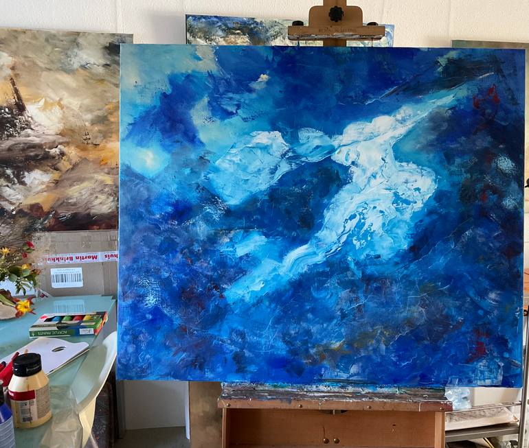 Original Abstract Fantasy Painting by Auke Mulder