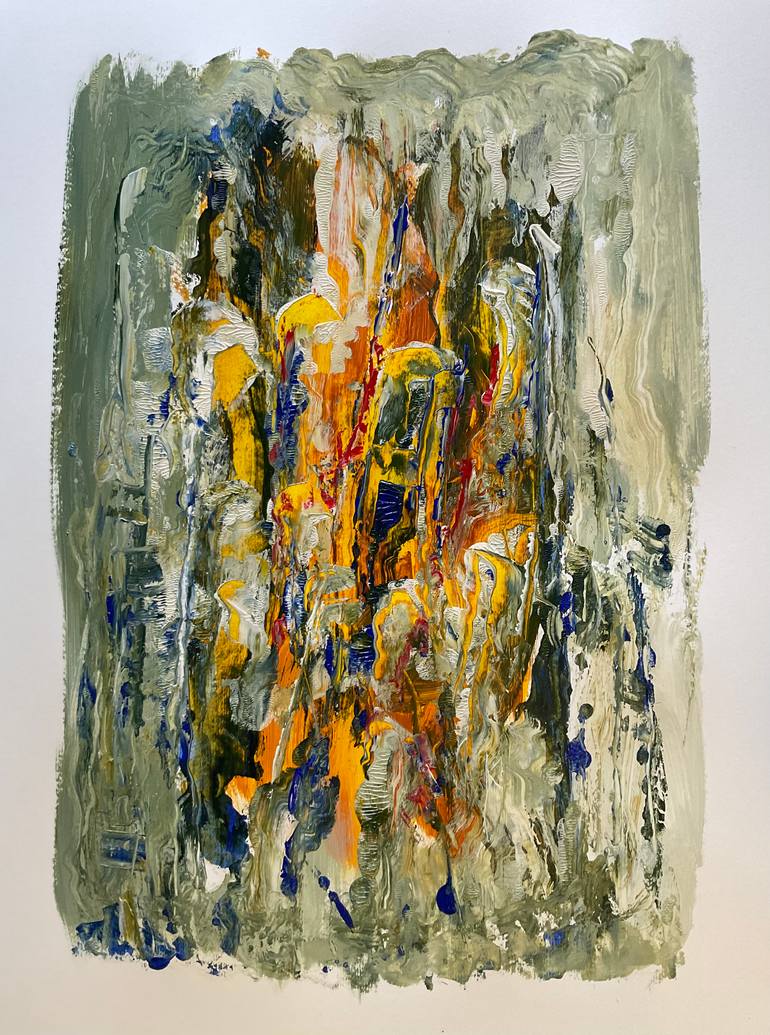 Original Abstract Expressionism Abstract Painting by Auke Mulder