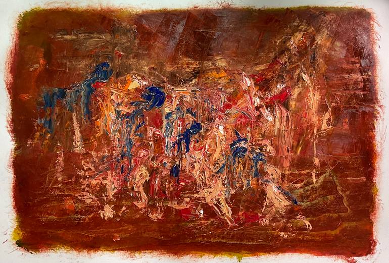 Original Abstract Expressionism Abstract Painting by Auke Mulder