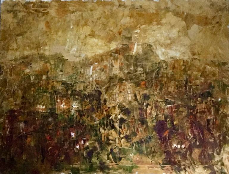 Original Abstract Landscape Painting by Auke Mulder