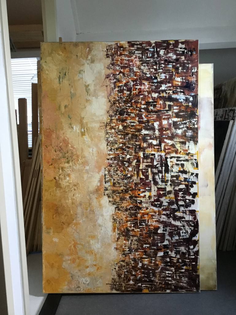 Original Abstract Cities Painting by Auke Mulder