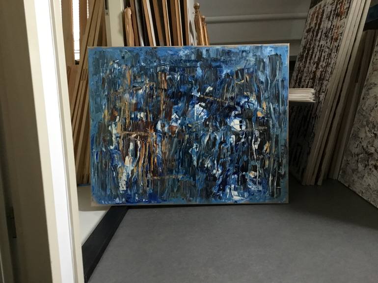 Original Abstract Expressionism Cities Painting by Auke Mulder