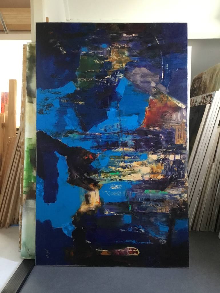 Original Abstract Landscape Painting by Auke Mulder