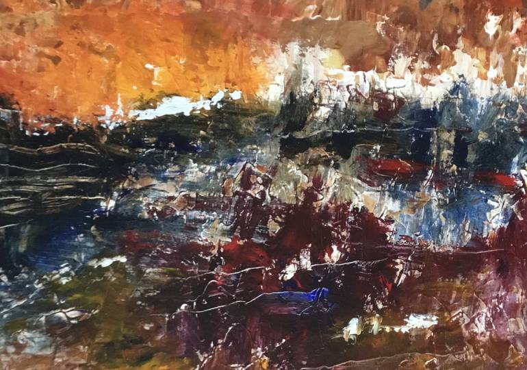 Original Abstract Expressionism Abstract Painting by Auke Mulder