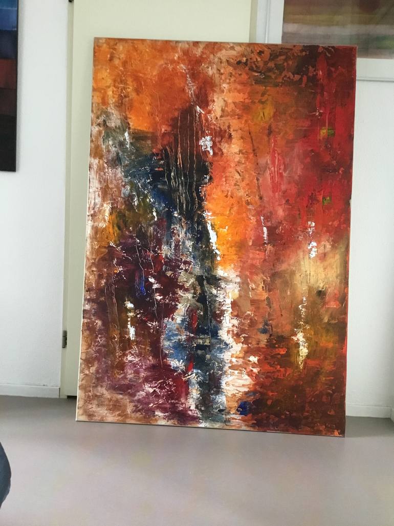 Original Abstract Expressionism Abstract Painting by Auke Mulder