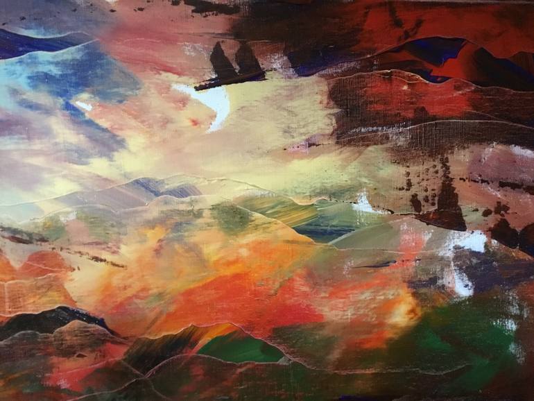 Original Abstract Expressionism Abstract Painting by Auke Mulder