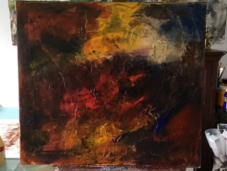 Original Abstract Expressionism Abstract Painting by Auke Mulder