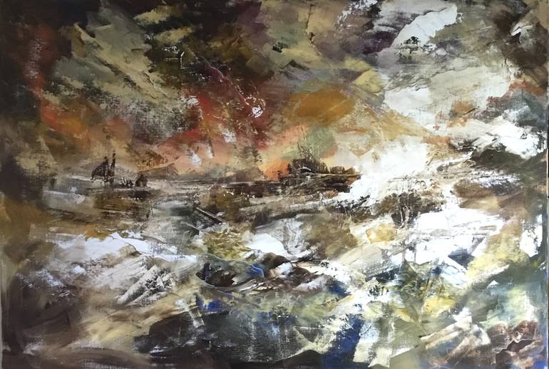 Original Expressionism Landscape Painting by Auke Mulder