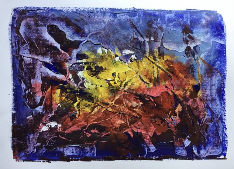 Original Abstract Expressionism Abstract Painting by Auke Mulder