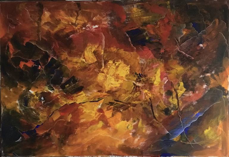 Original Abstract Painting by Auke Mulder | Abstract Art on Canvas | Sing the last song before the night