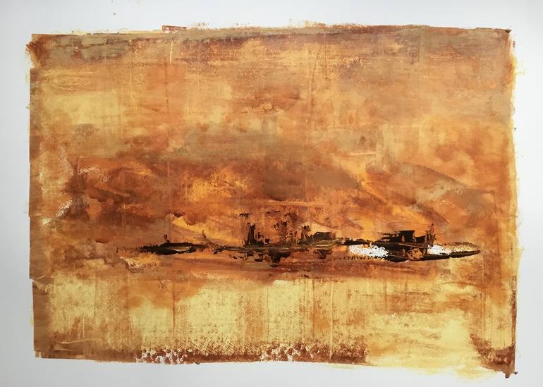 Original Abstract Landscape Painting by Auke Mulder