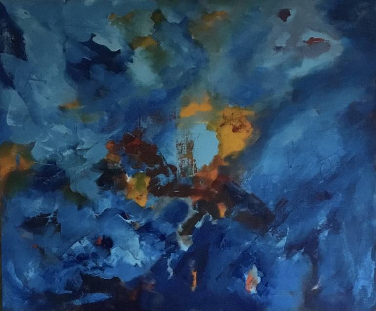 Original Abstract Expressionism Abstract Painting by Auke Mulder