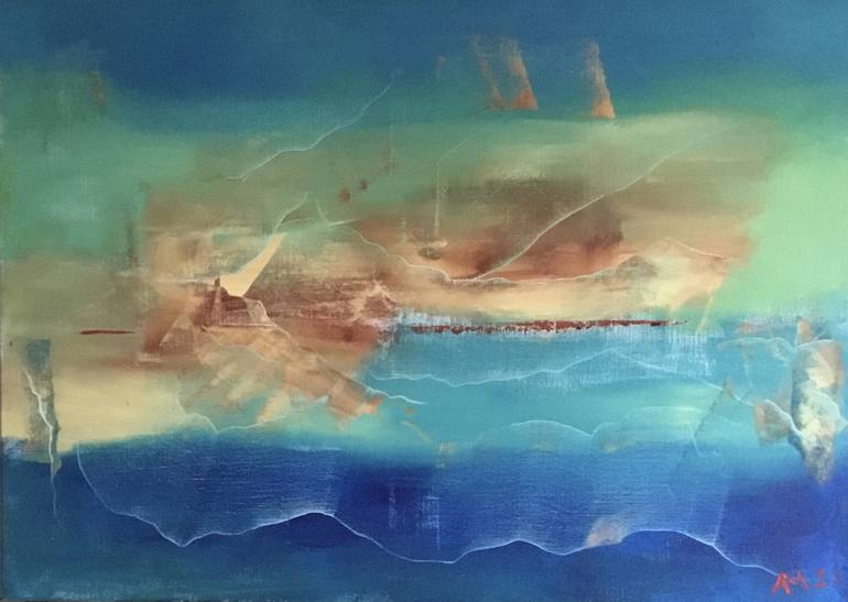 Original Abstract Landscape Painting by Auke Mulder