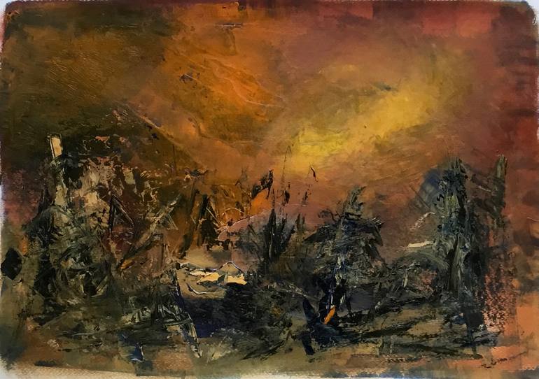 Original Abstract Nature Painting by Auke Mulder