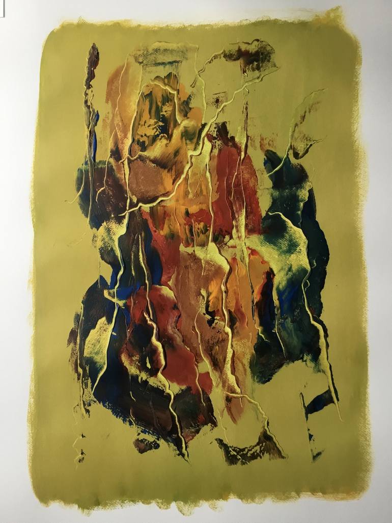 Original Abstract Expressionism Abstract Painting by Auke Mulder