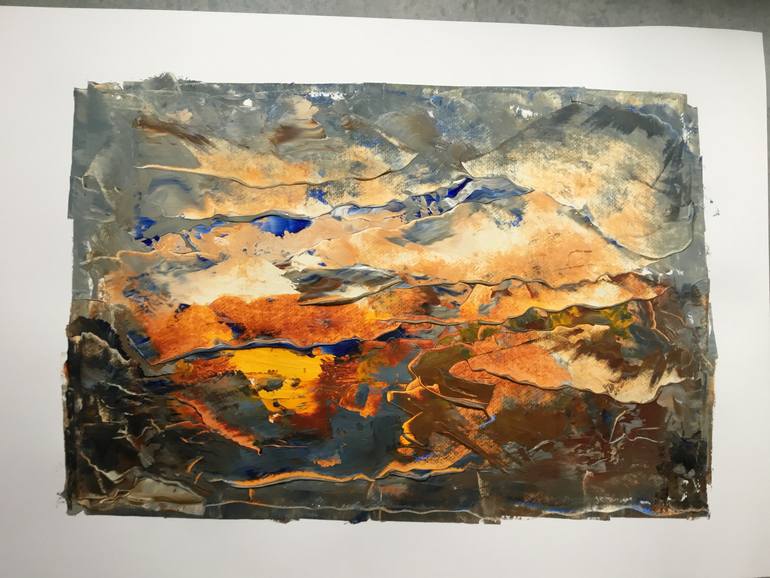 Original Abstract Landscape Painting by Auke Mulder