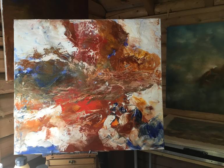 Original Abstract Expressionism Abstract Painting by Auke Mulder