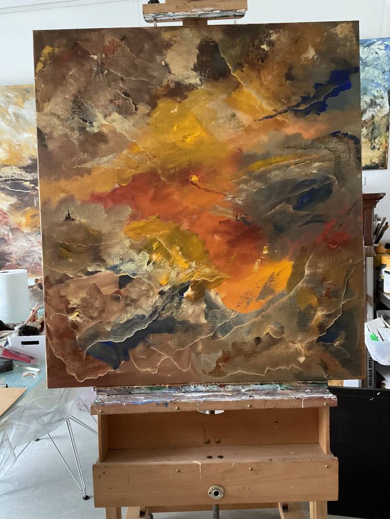 Original Abstract Expressionism Nature Painting by Auke Mulder