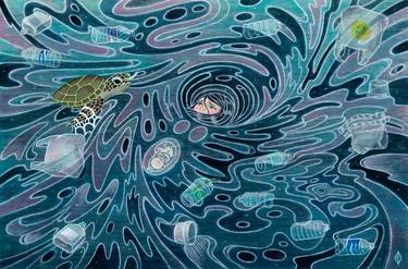 Print of Water Paintings by Kaori Hamura Long