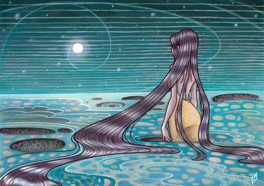 Print of Conceptual Seascape Paintings by Kaori Hamura Long