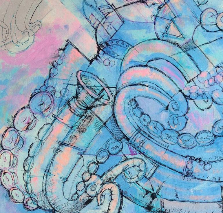 Original Illustration Animal Mixed Media by Luis Carrillo
