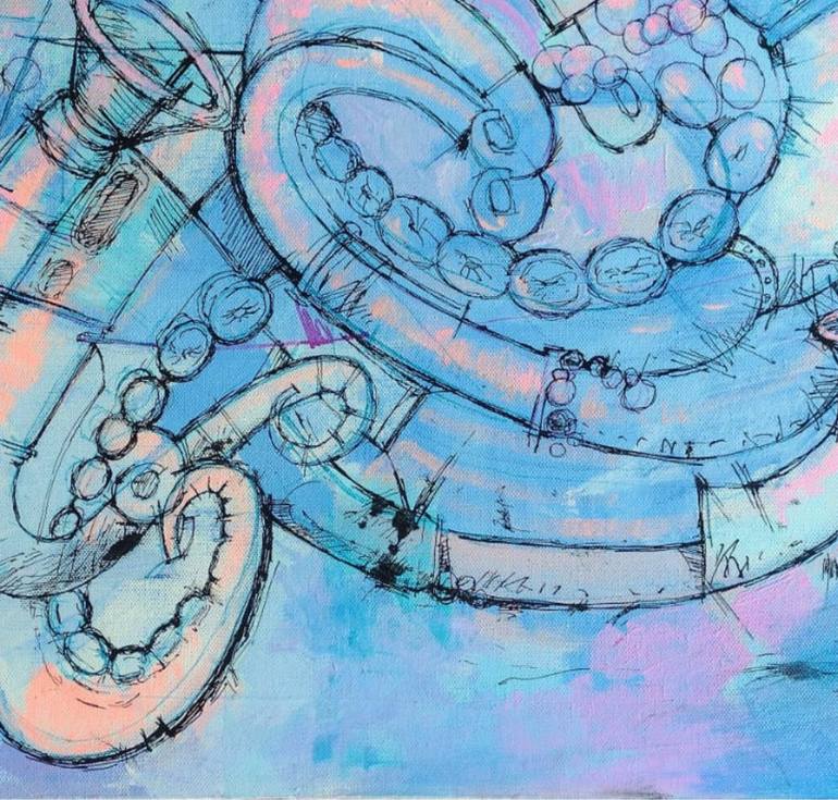 Original Illustration Animal Mixed Media by Luis Carrillo