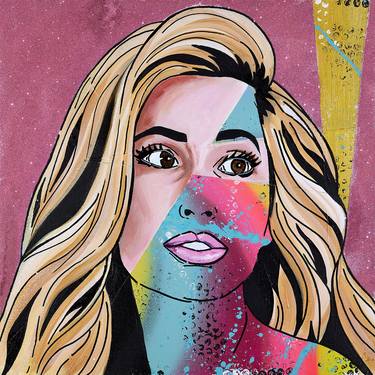 Original Pop Art Pop Culture/Celebrity Mixed Media by Emelie Susie