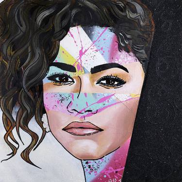 Original Street Art Pop Culture/Celebrity Mixed Media by Emelie Susie