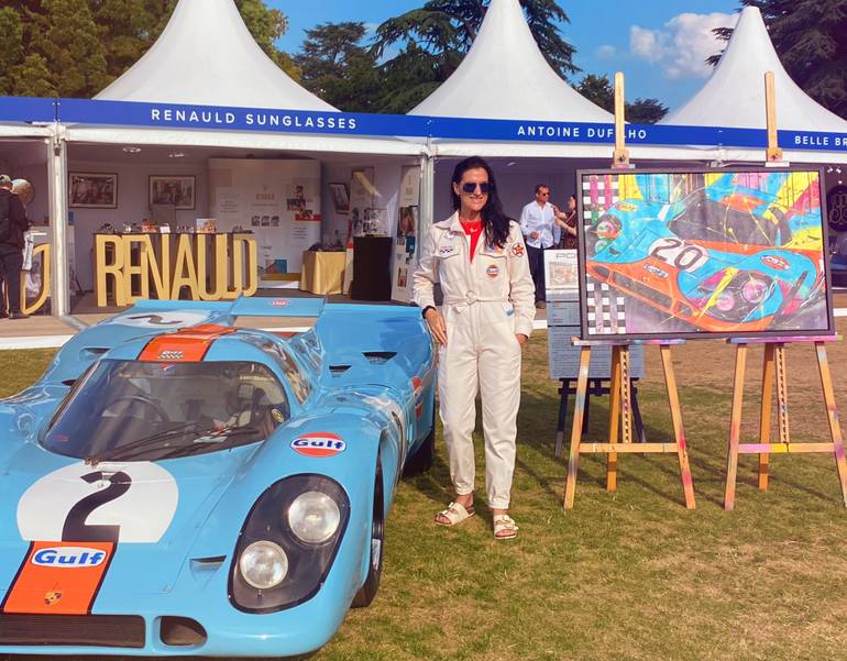 Original Contemporary Car Mixed Media by Emelie Susie