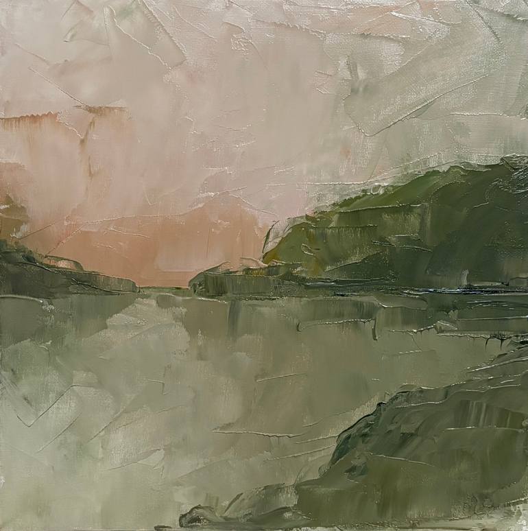Quiet Abstract Quiet abstract minimal sunset soft tones Earth cliffs landscape ...