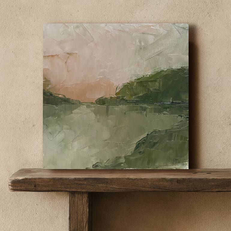 Quiet Abstract Quiet abstract minimal sunset soft tones Earth cliffs landscape ...