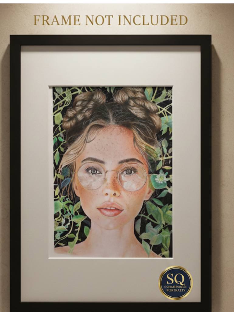 Original Black & White People Drawing by Sue Q Portraits