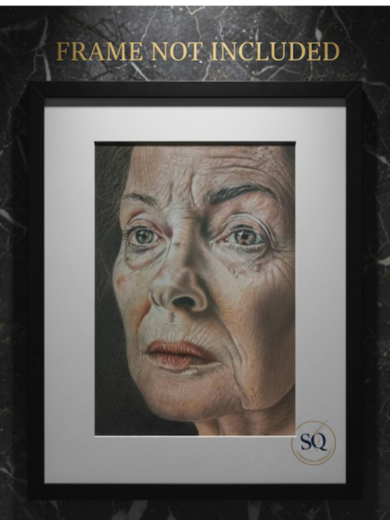 Original Black & White People Drawing by Sue Q Portraits